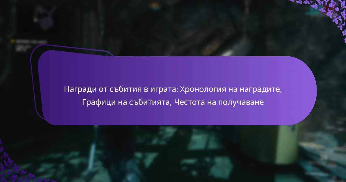 Награди от събития в играта: Хронология на наградите, Графици на събитията, Честота на получаване
