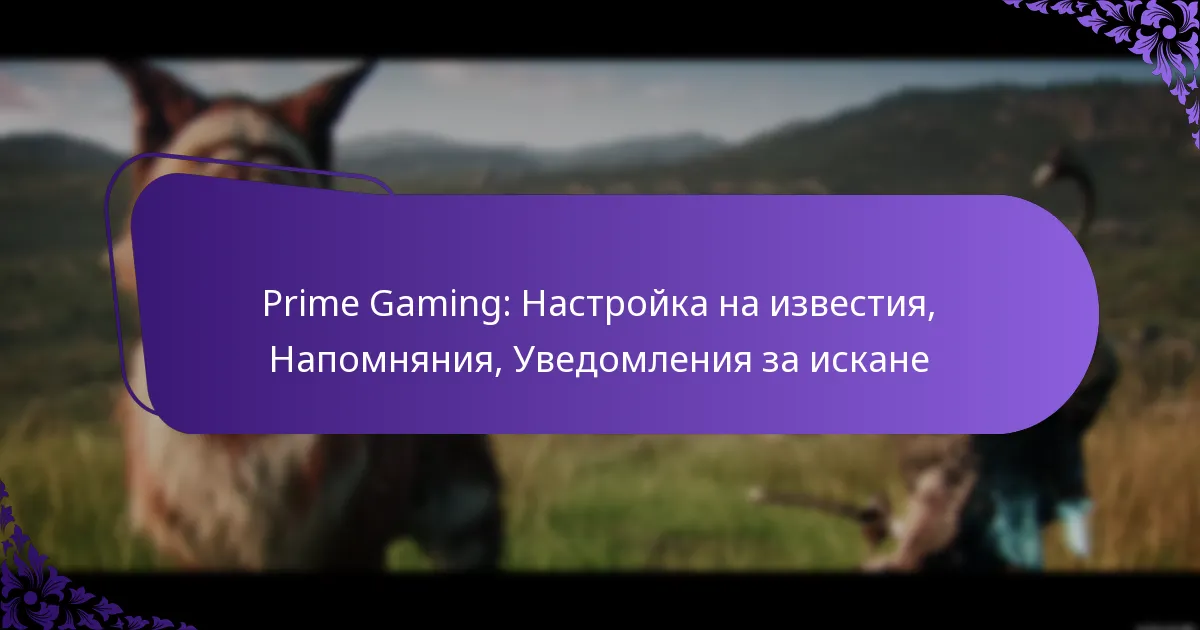 Prime Gaming: Настройка на известия, Напомняния, Уведомления за искане