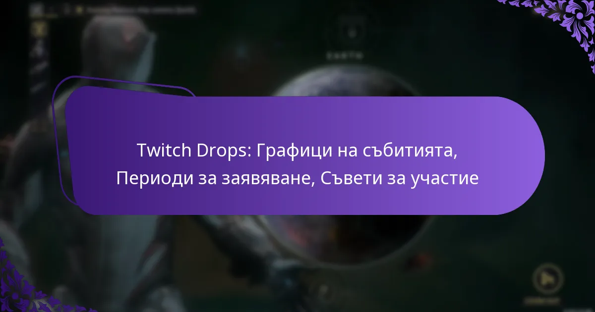 Twitch Drops: Графици на събитията, Периоди за заявяване, Съвети за участие