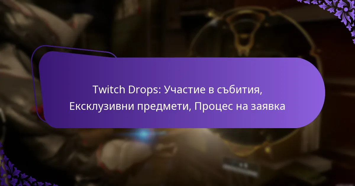 Twitch Drops: Участие в събития, Ексклузивни предмети, Процес на заявка